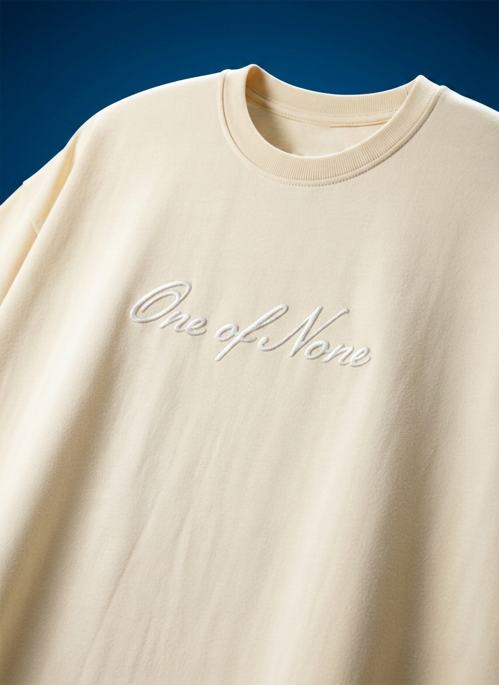 One of None Raw Cream Boxy Oversized Tee