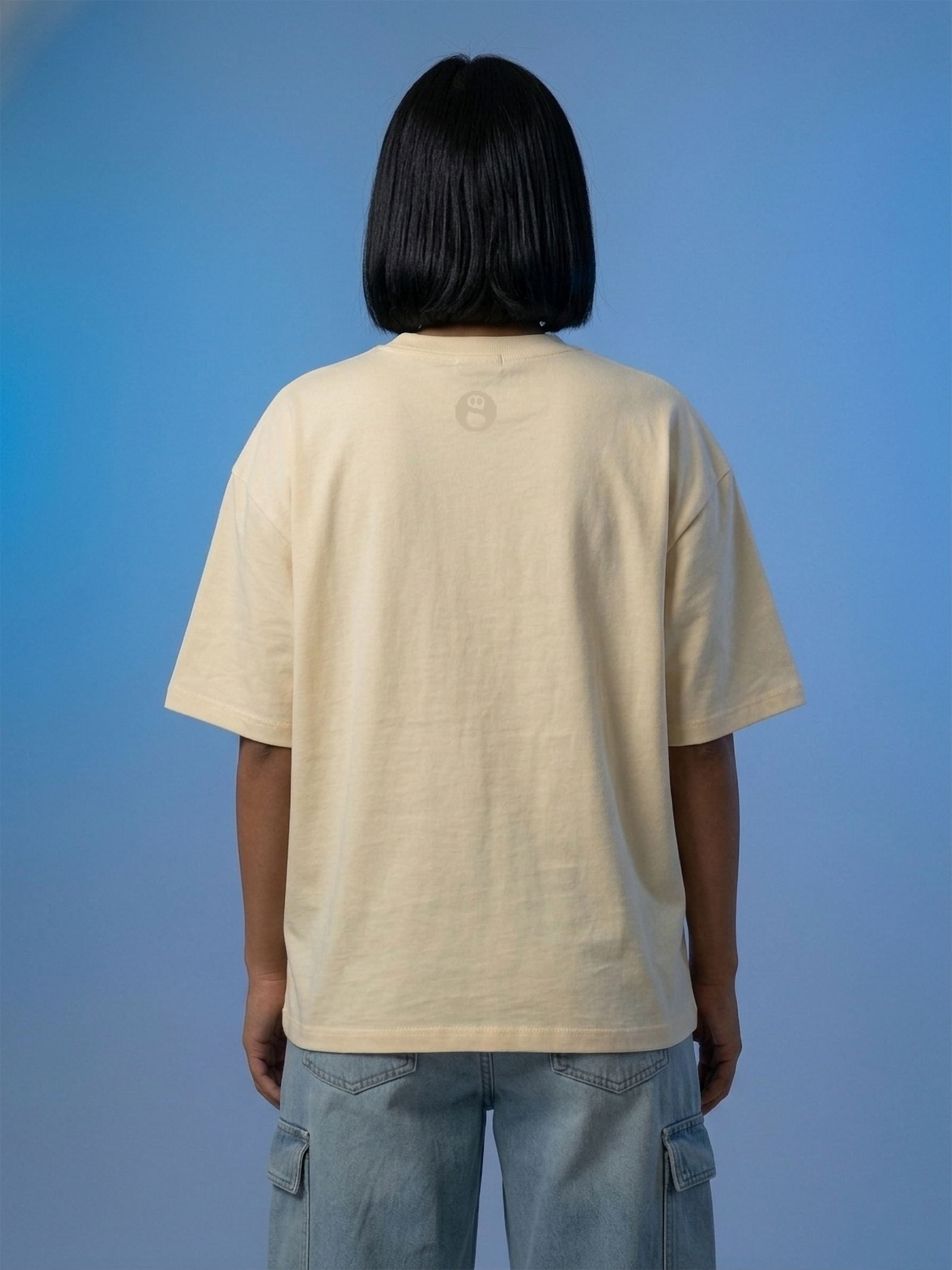 One of None Raw Cream Boxy Oversized Tee - Image 3