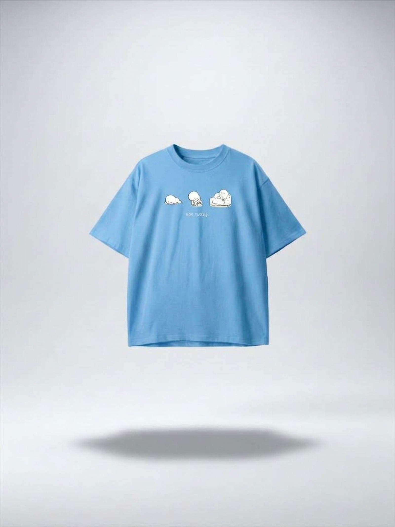 Not Today Baby Blue Boxy Oversized Tee - Image 2